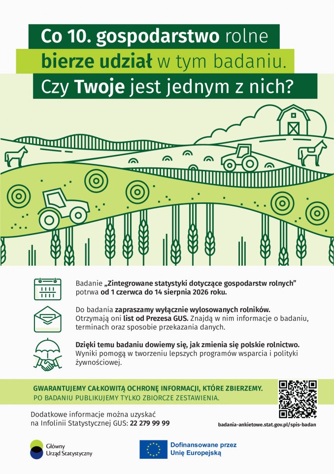 Plakat z informacją GUS `2026